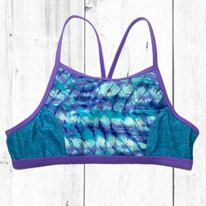 Speedo | Girl's Blue & Purple Tie Die Swim Top